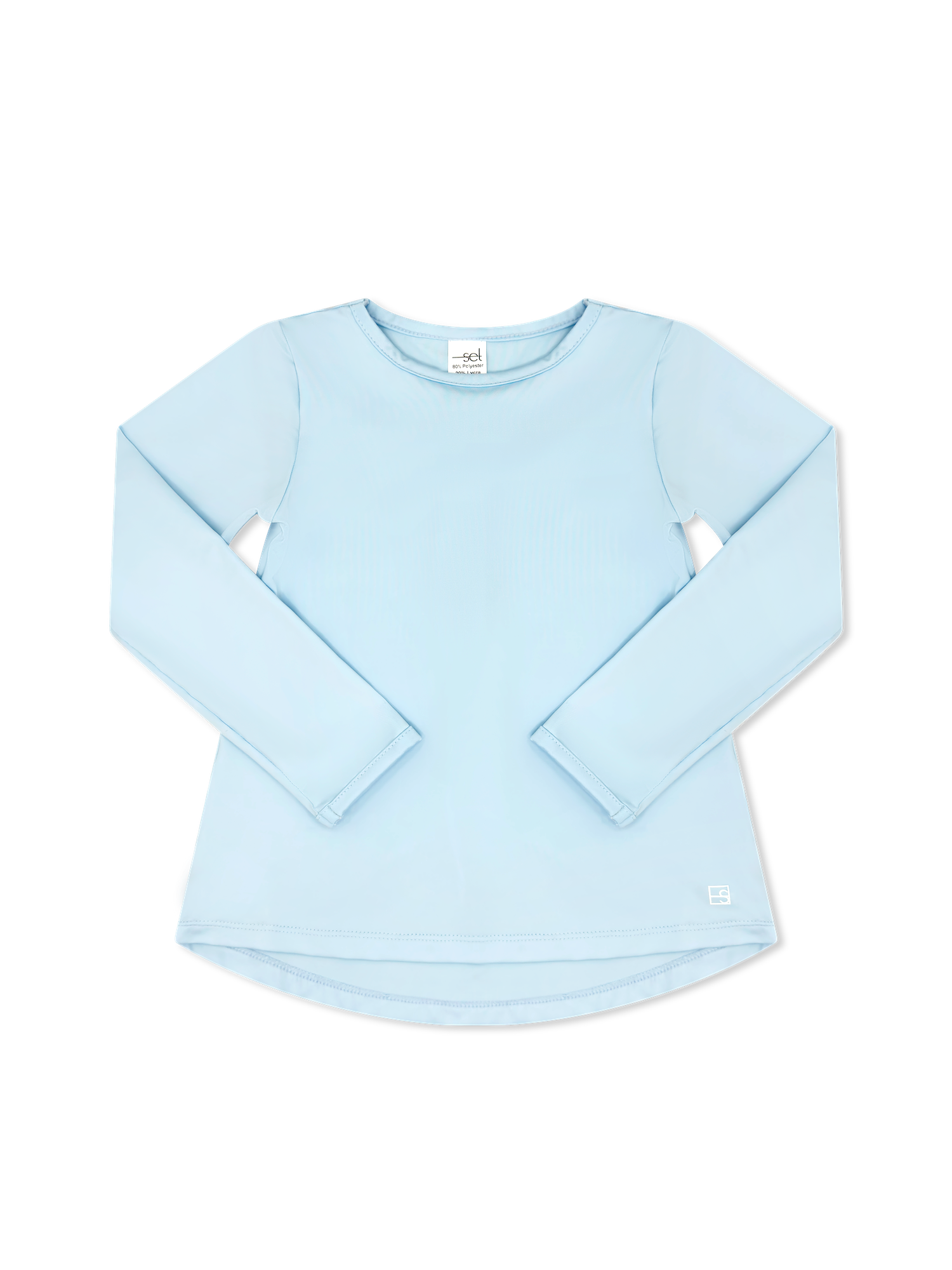 Taylor T Long Sleeve - Cotton Candy Blue & Pink, Light Pink Ric Rac (Kid)
