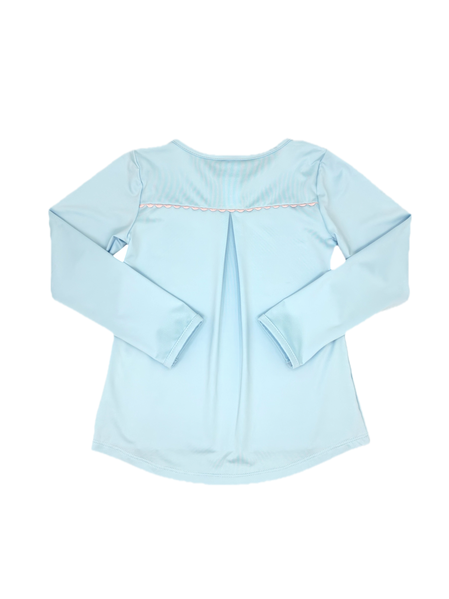 Taylor T Long Sleeve - Cotton Candy Blue & Pink, Light Pink Ric Rac (Kid)
