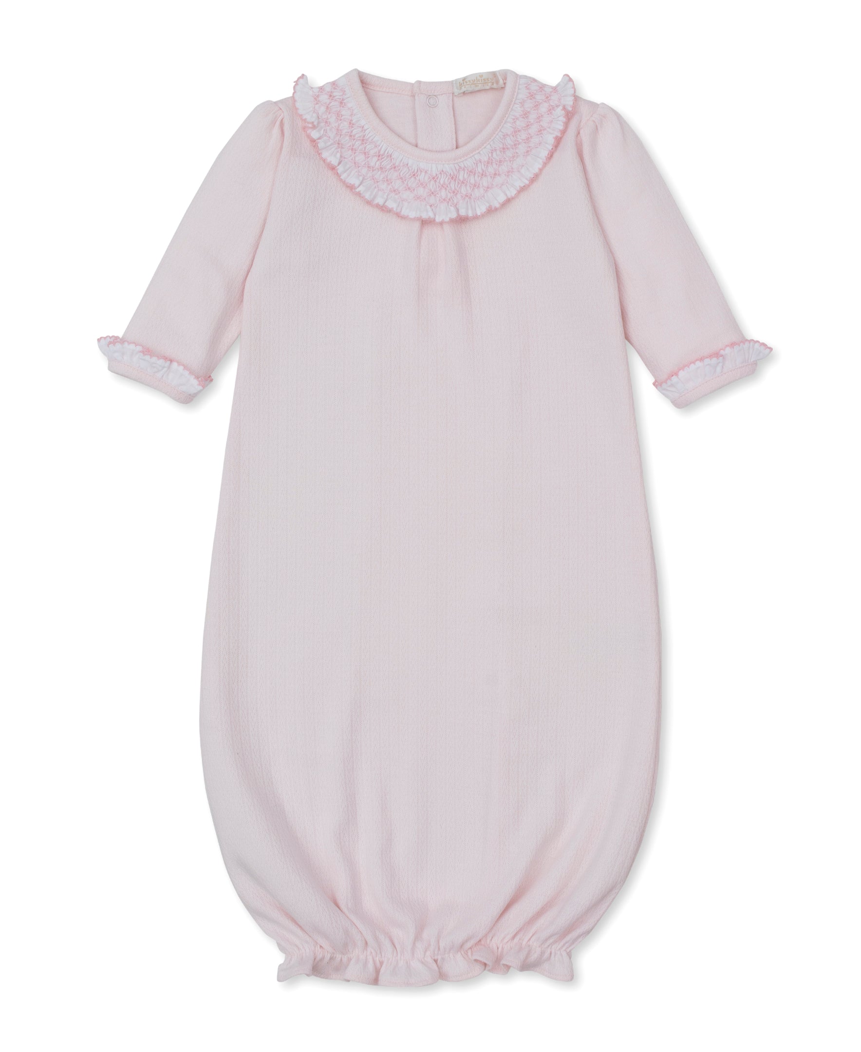 Pink Smocked Ruffle Sack