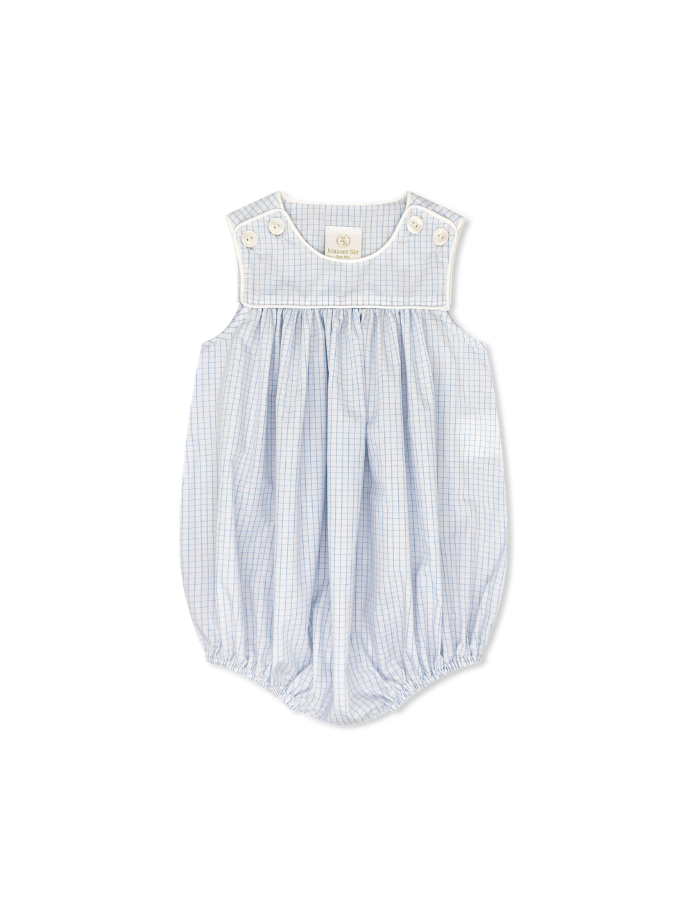 Classic Blue Windowpane Charming Bubble