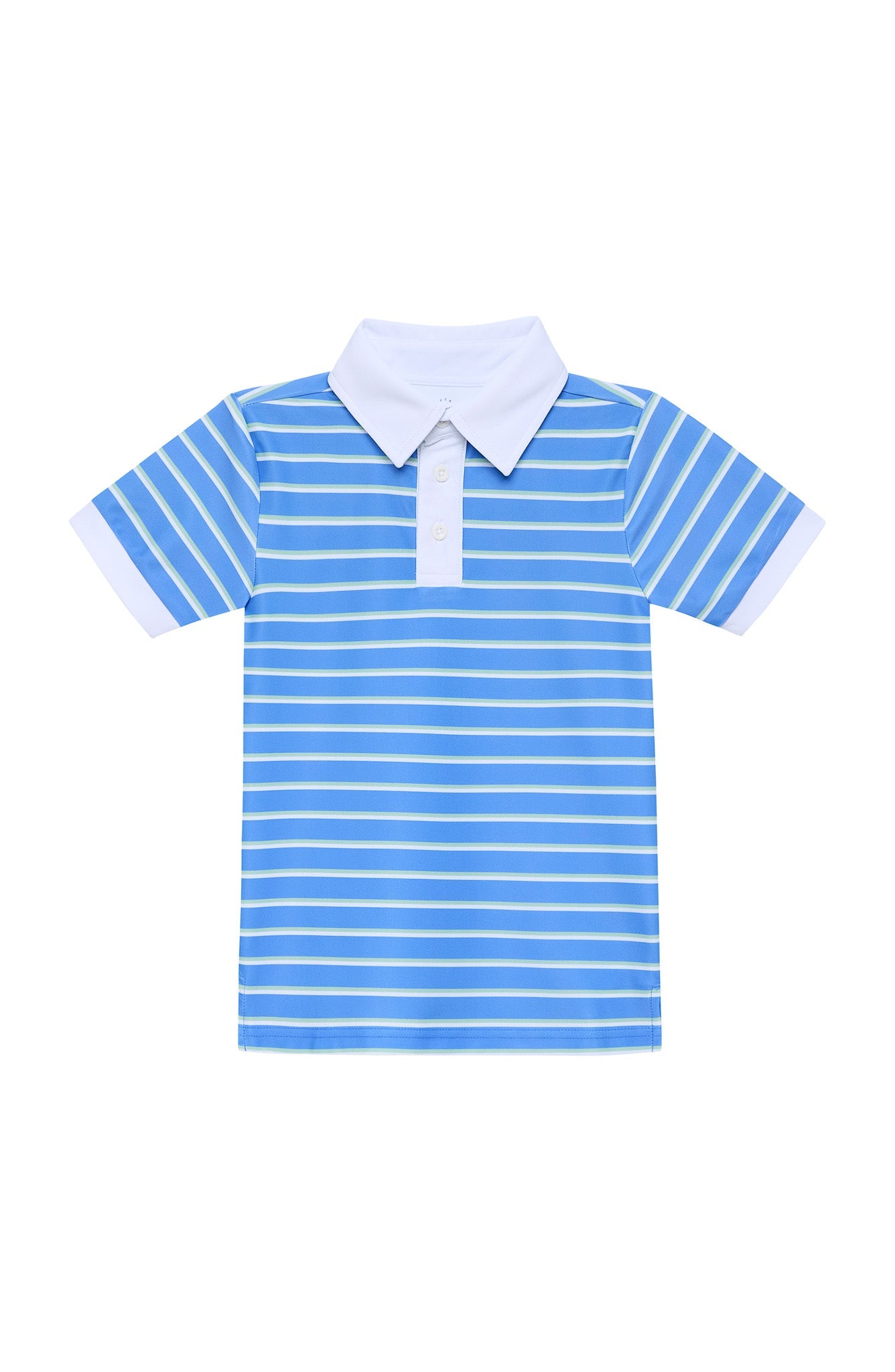 Sky Blue Baseline Stripe Polo Shirt