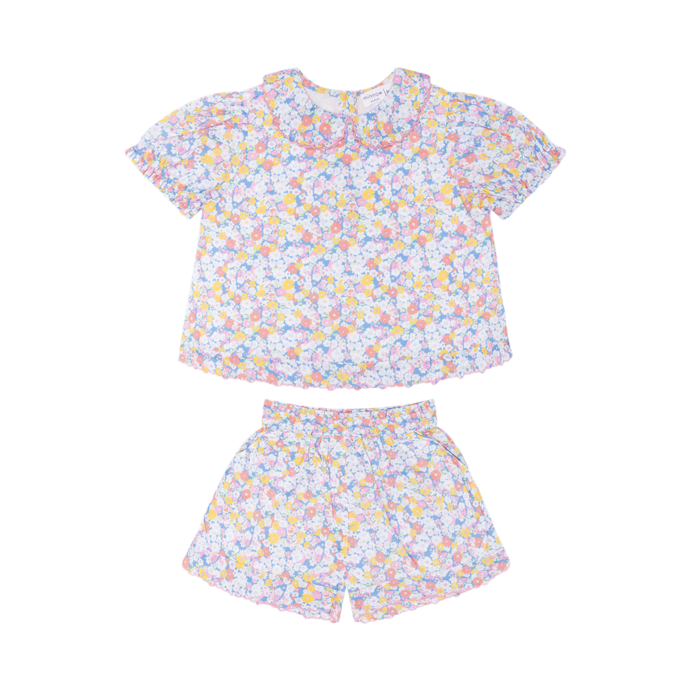 Jasmine Blossom Puff Sleeve Short Set