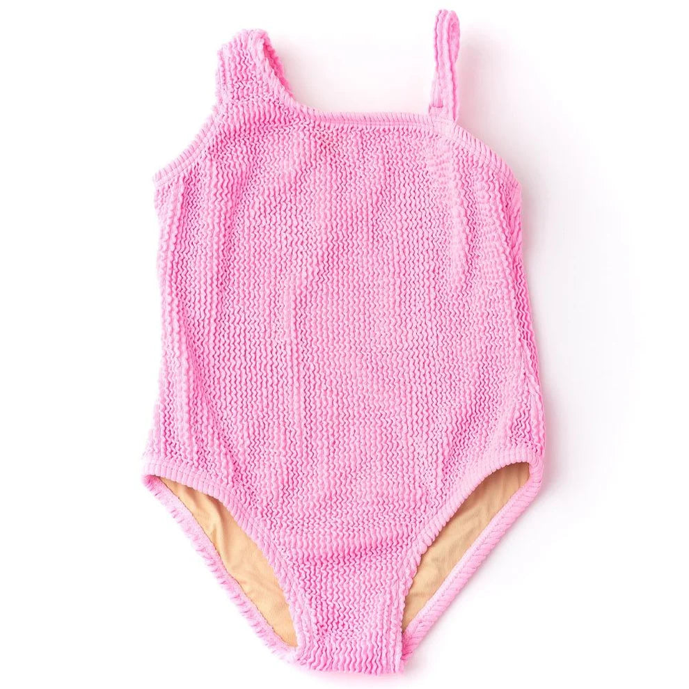 Pink Stripe Crinkle One Piece
