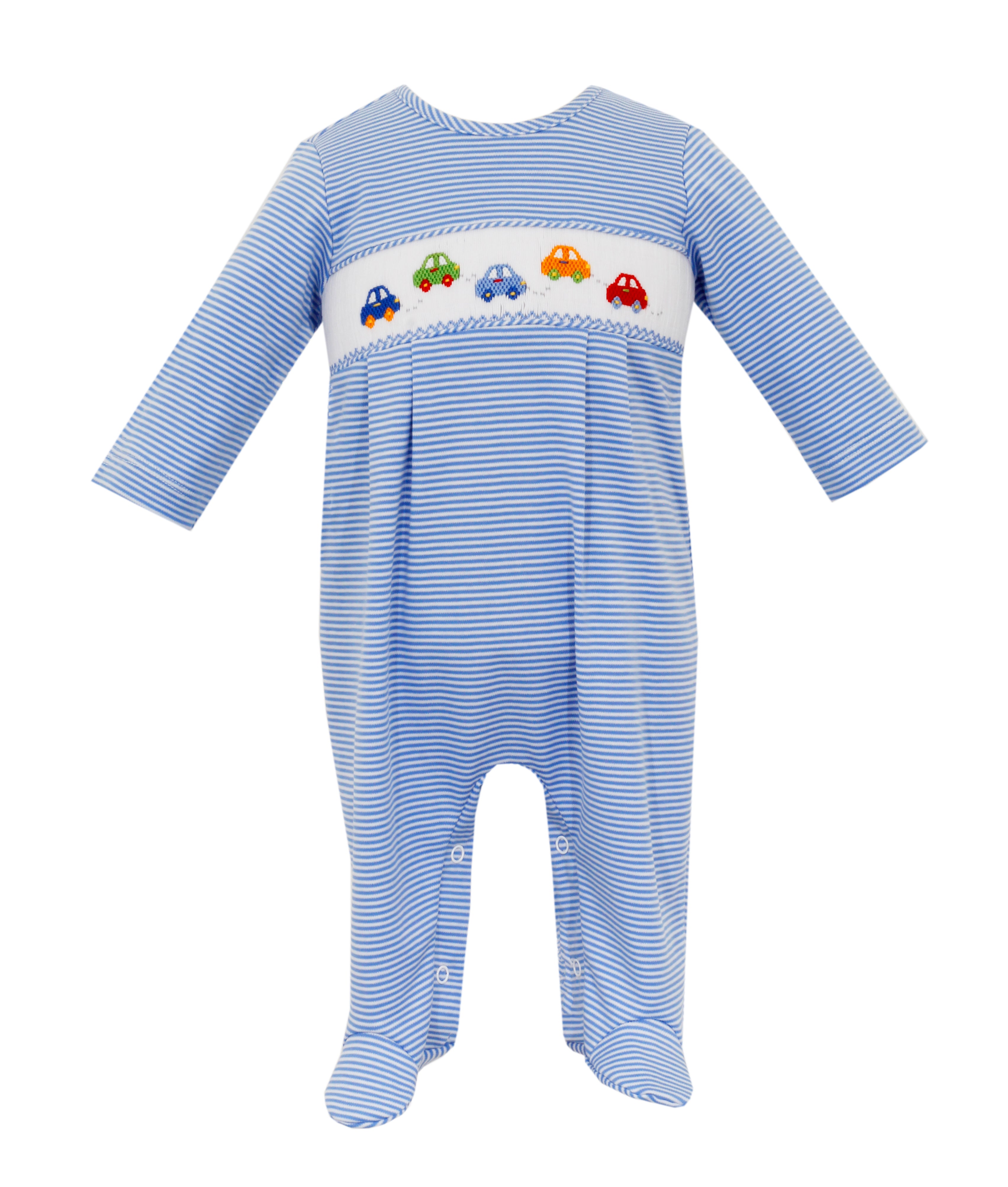 Blue Stripe Cars Playsuit (Infant)