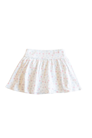 Gathered Skirt-Pastel Hearts (Kid)