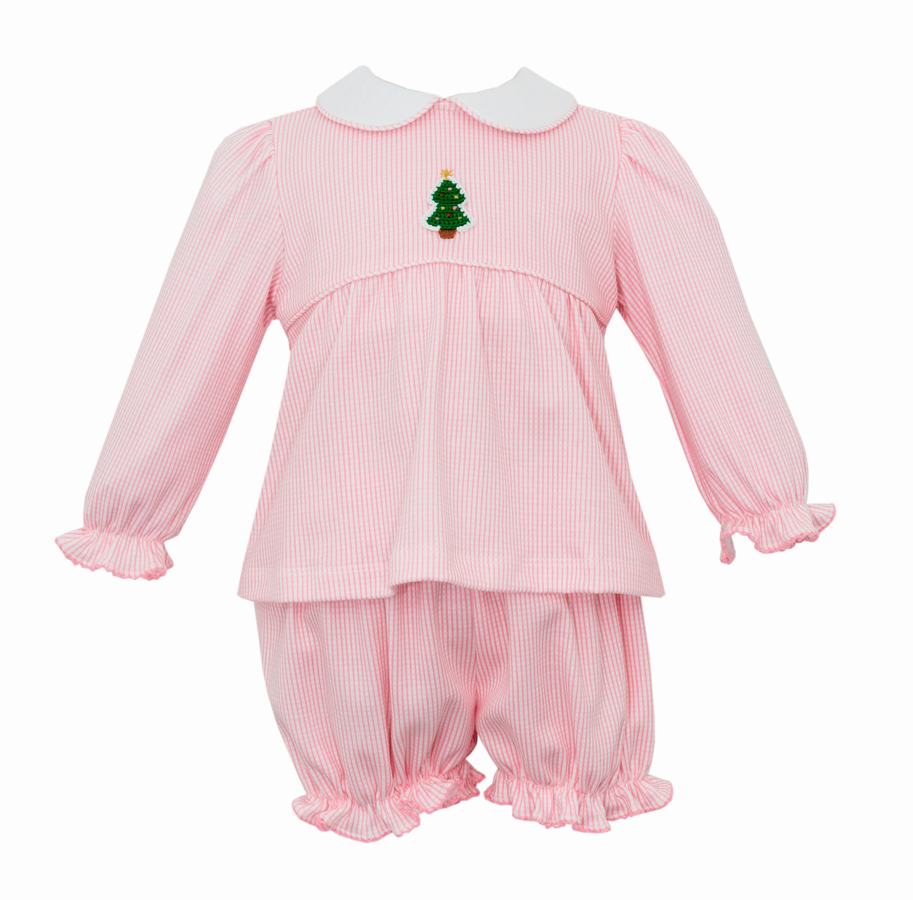 Pink Check Tree Bloomer Set (Toddler)