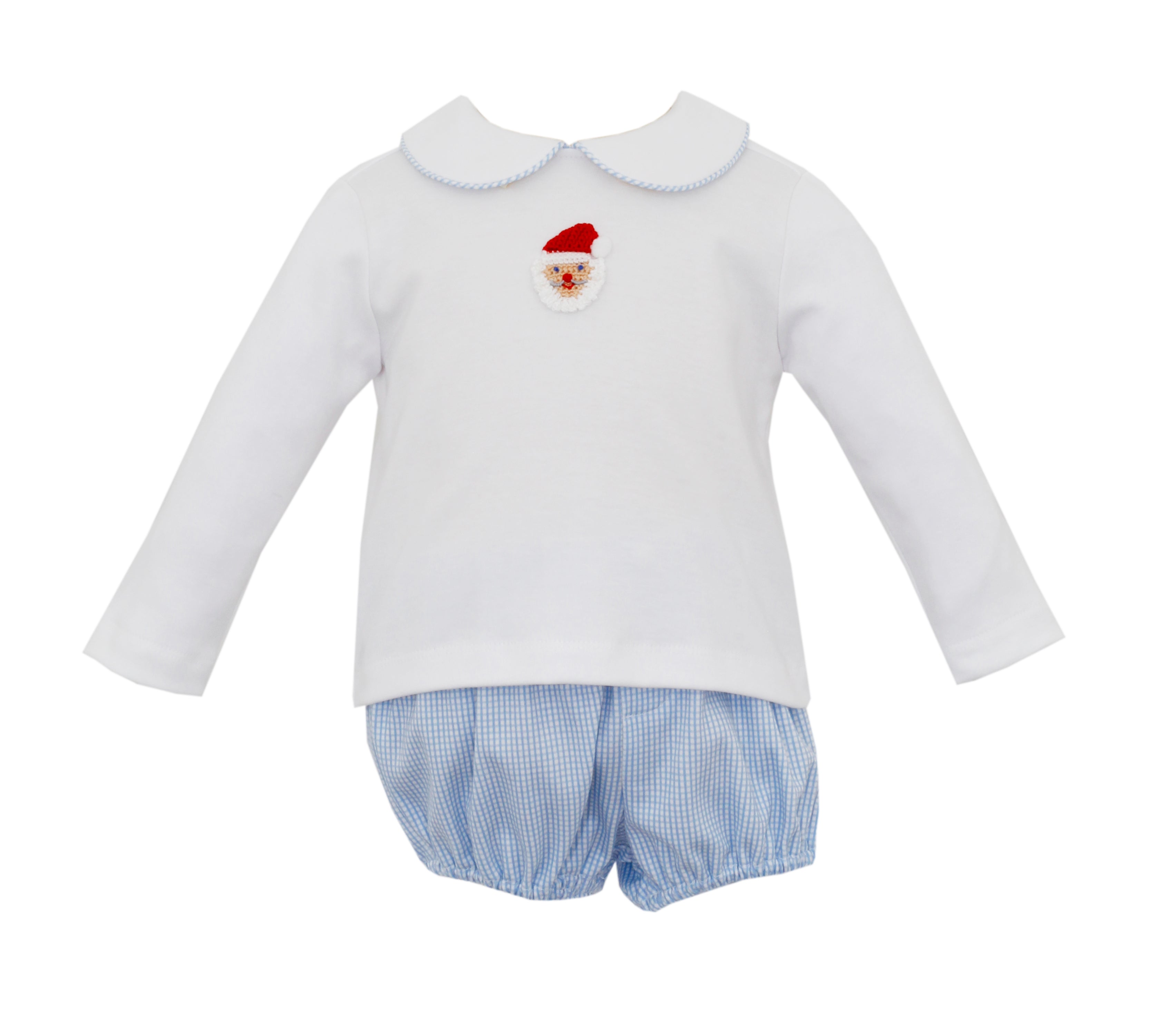 Blue Check Santa Diaper Set (Baby)