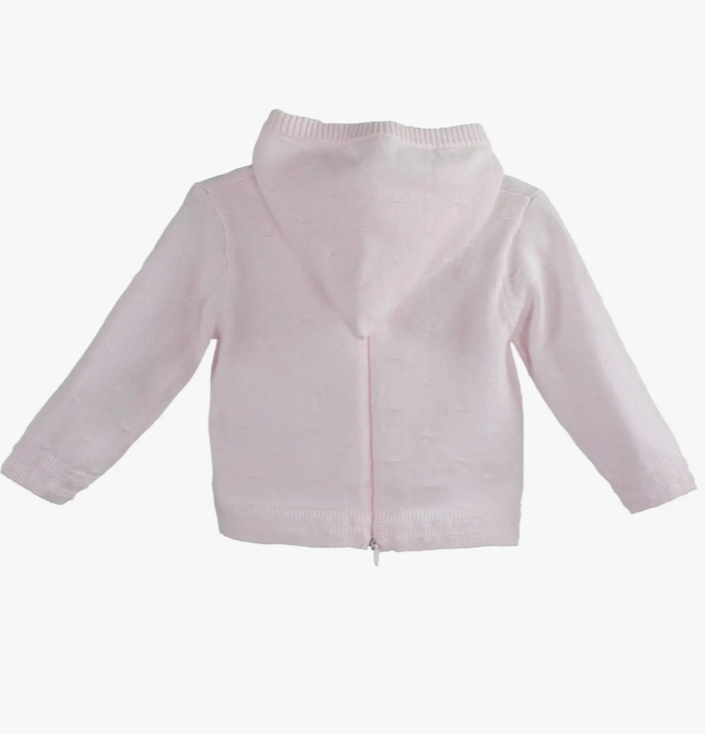 Pink Back Zip Hooded Cardigan (Infant)