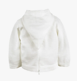 White Back Zip Hooded Cardigan (Infant)