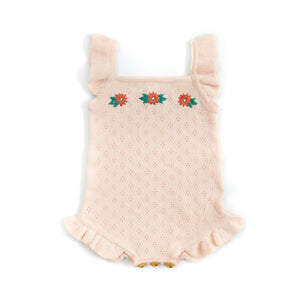 Embroidered Baby Pink Romper (Baby)