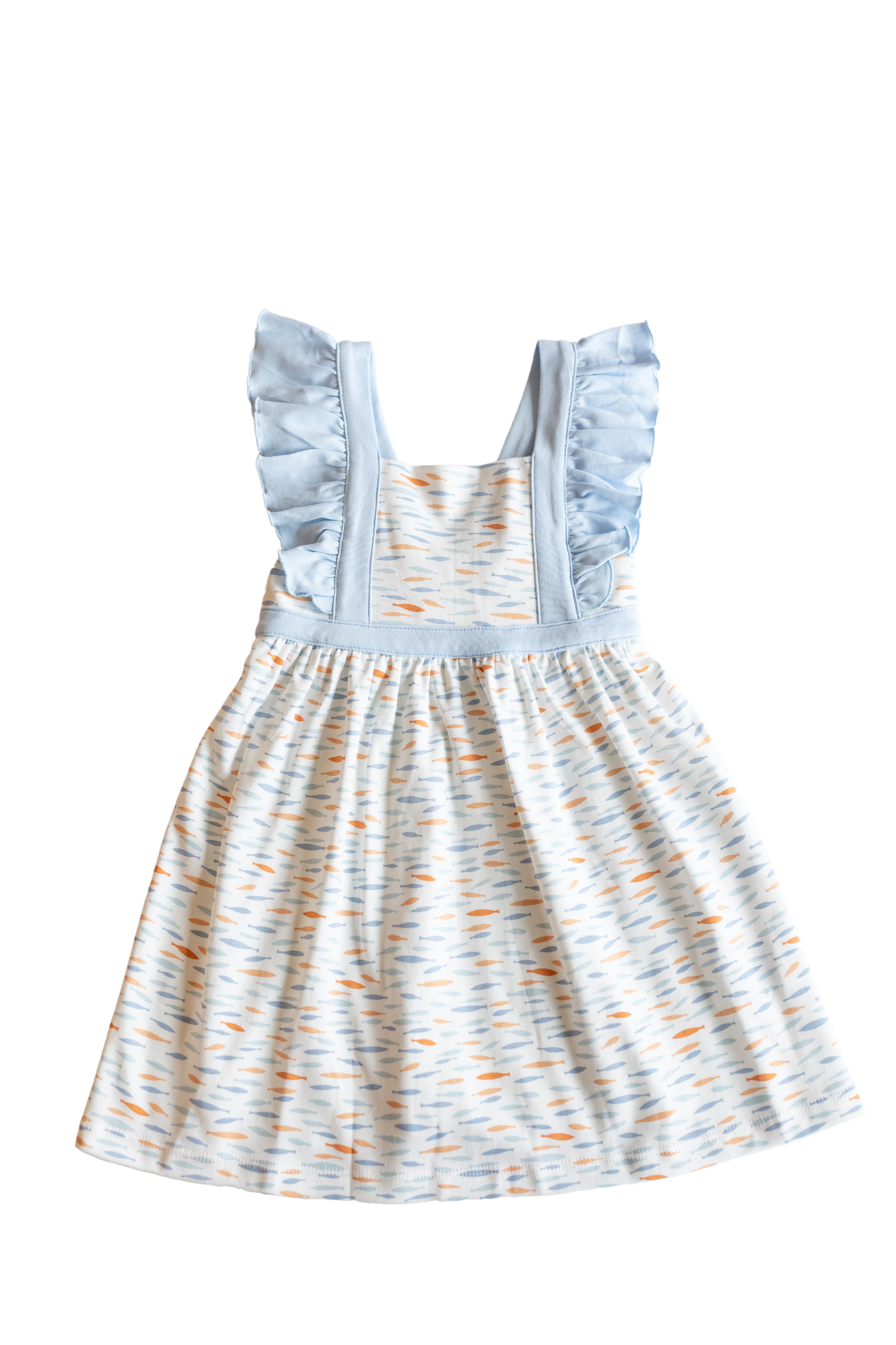 Fish Pinafore Dress with Ruffles (Toddler)