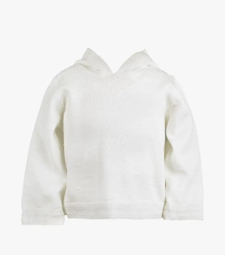 White Back Zip Hooded Cardigan (Baby)