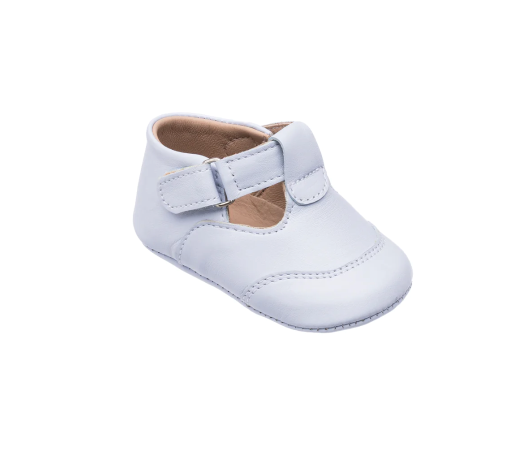 Baby T Strap Bootie-Light Blue