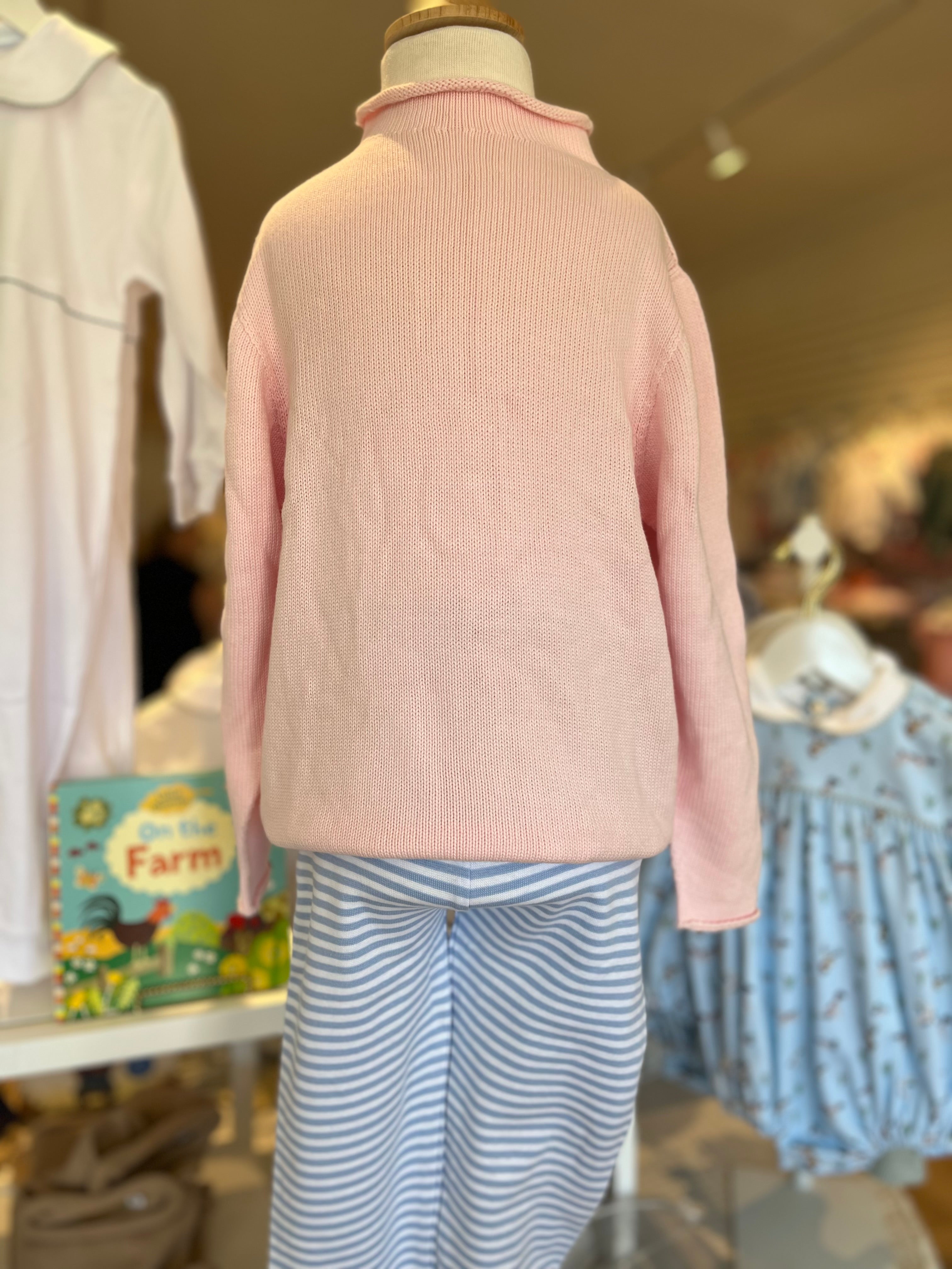 Rolled Neck Sweater - Pink