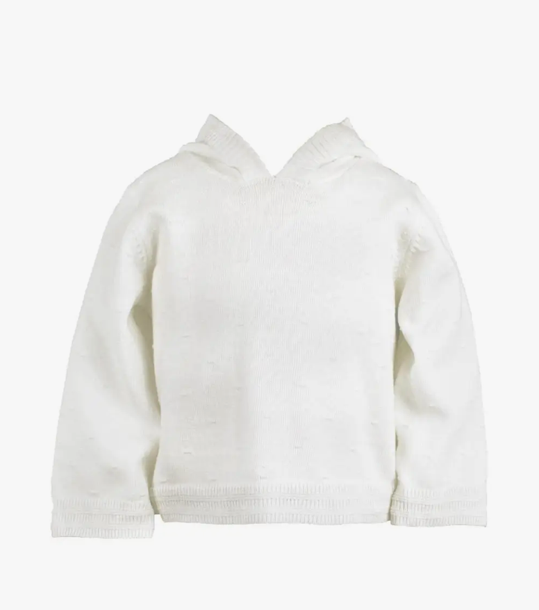 White Back Zip Hooded Cardigan (Infant)
