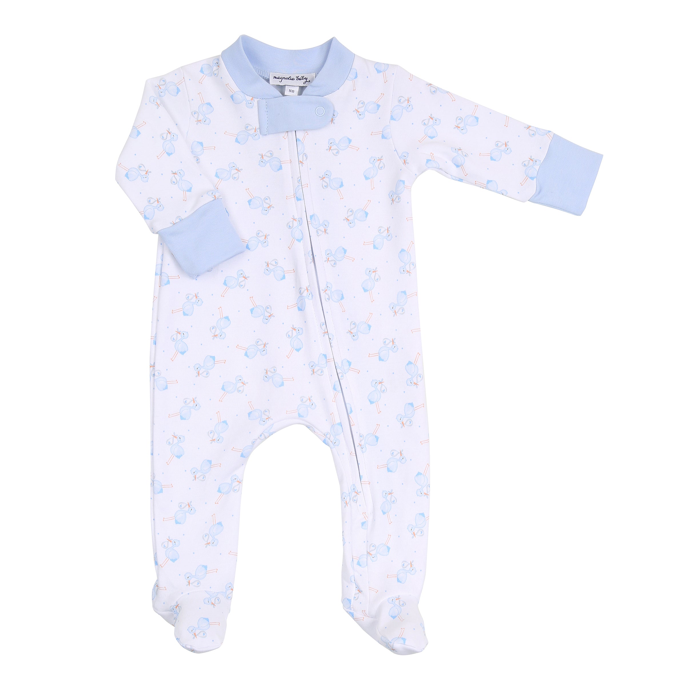 Tiny Stork Zipped Footie (Infant)