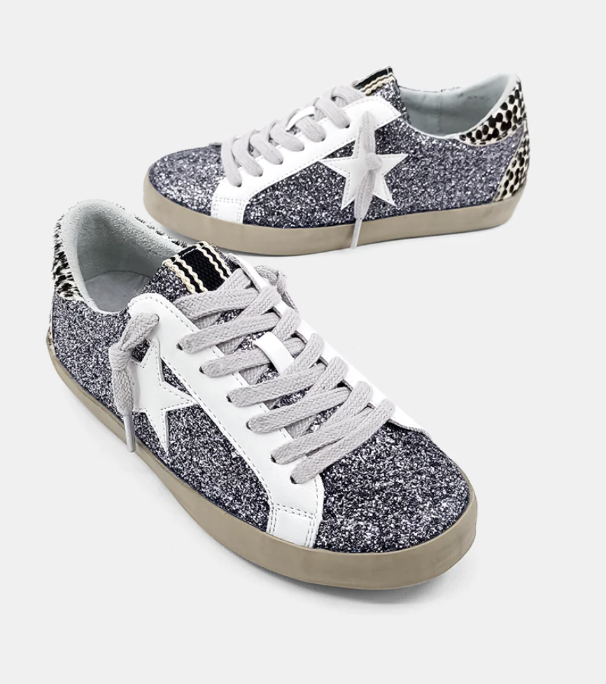 Pewter Glitter Sneaker