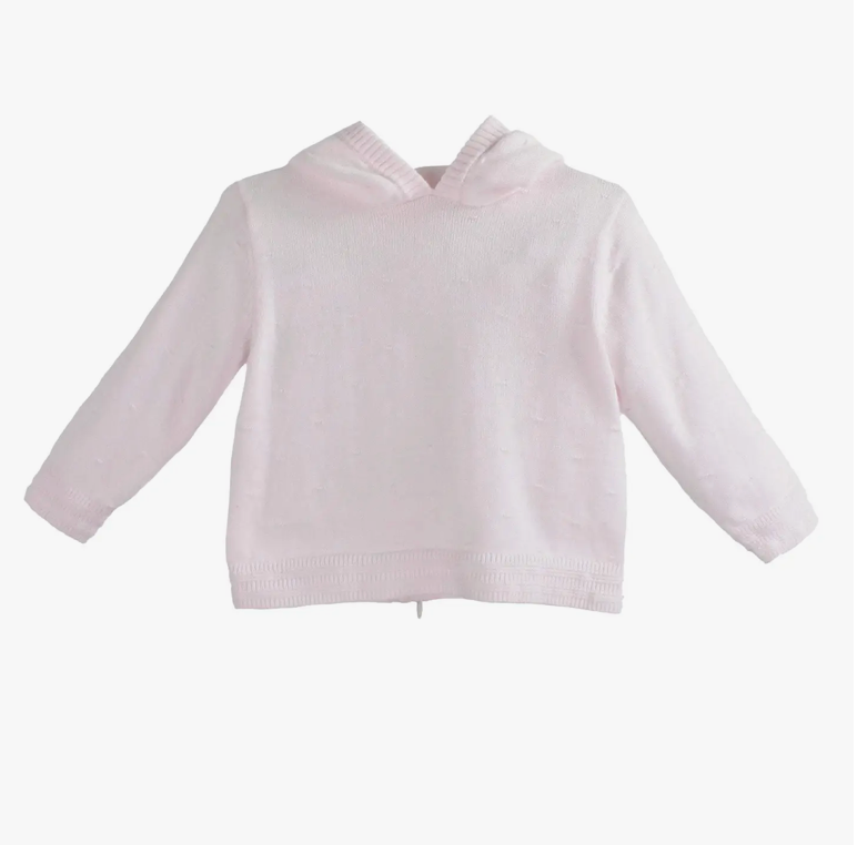 Pink Back Zip Hooded Cardigan (Baby)