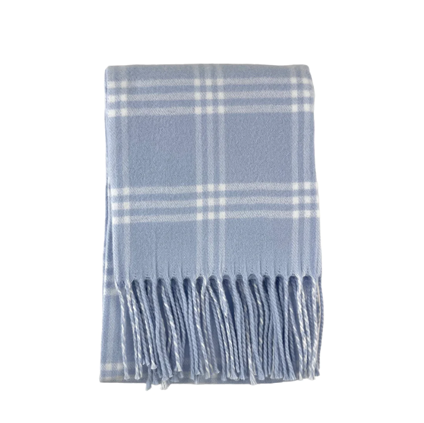 Window Pane Check Flannel with Fringe