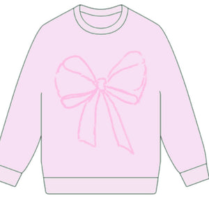 Light Pink Bow Sweatshirt (Toddler)
