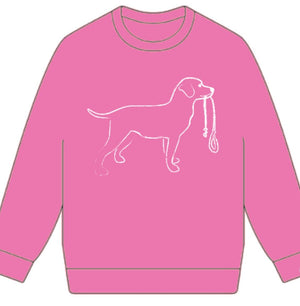 Pink Dog w/ Leash Sweatshirt (Kid)