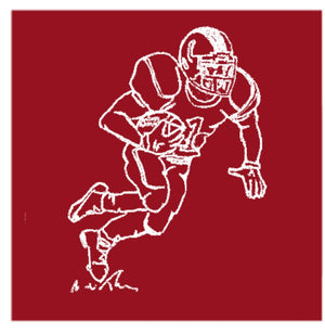 Crimson/White Football Player Tee (Toddler)