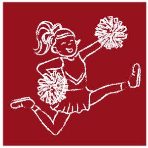 Crimson/White Cheerleader Tee (Toddler)