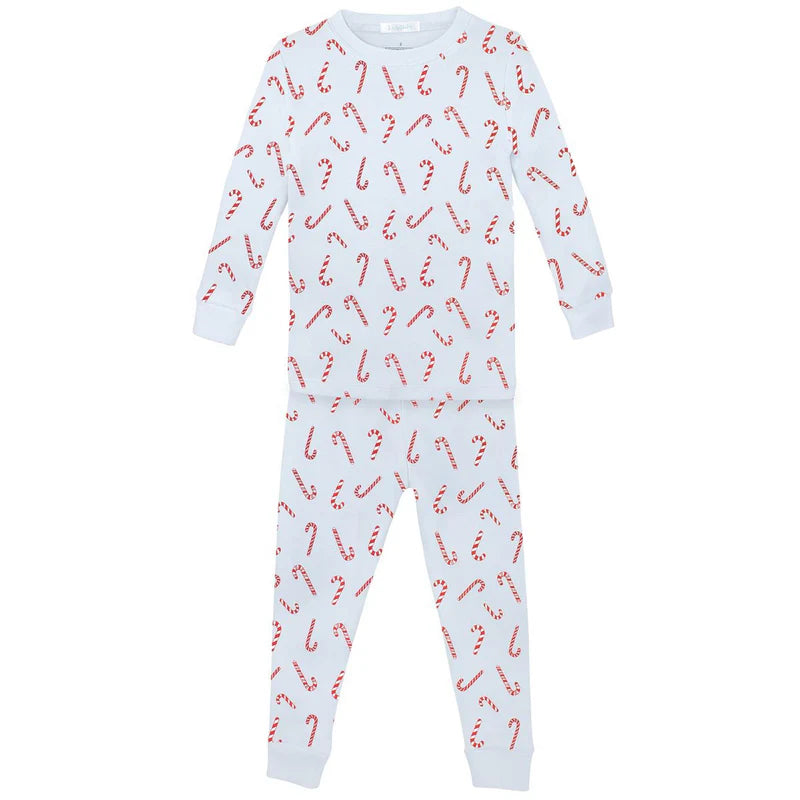 Blue Candy Cane Two Piece Pajama (Toddler)