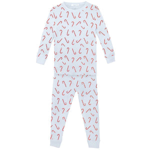 Blue Candy Cane Two Piece Pajama (Toddler)