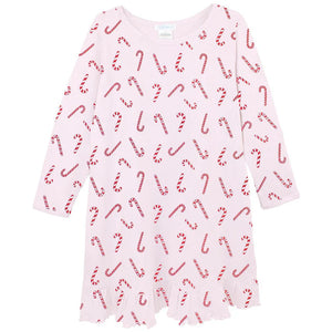 Pink Candy Cane Night Dress (Big Kid)