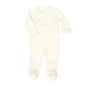 White Swan Pointelle Kimono Set