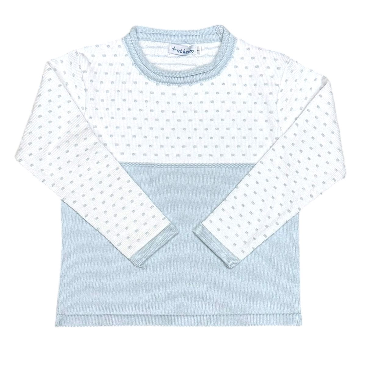 Blue Dot Block Sweater