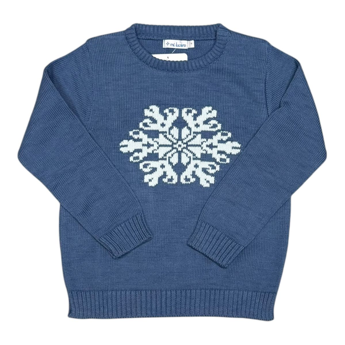 Blue Snowflake Crew Sweater (Kid)