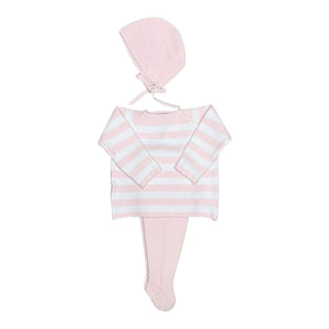 Pink Stripe Footed Baby Set (Baby)