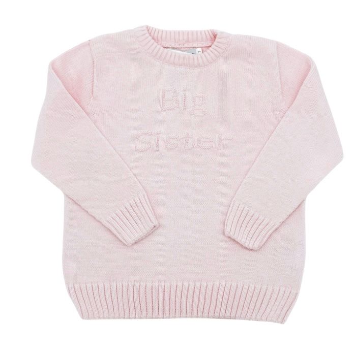 Pink Big Sister Crew Sweater (Toddler)