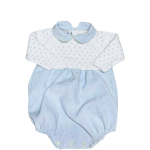 Blue Cord Dot Collar Bubble (Baby)