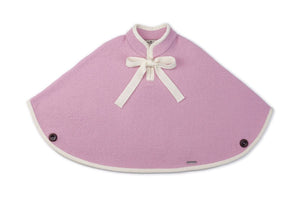 Pink/Cream Tie Neck Cape