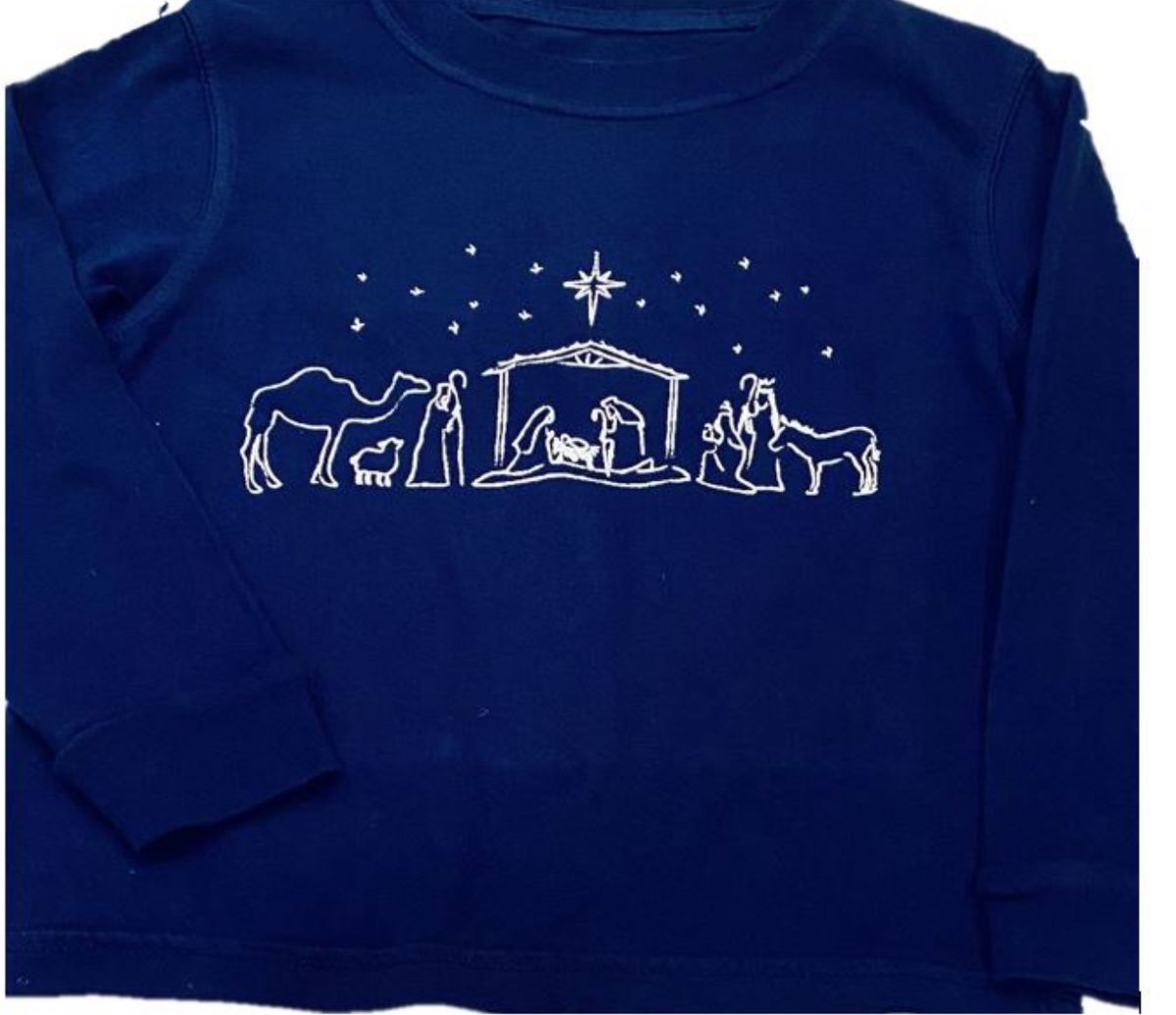 LS Navy Nativity Tee (Toddler)