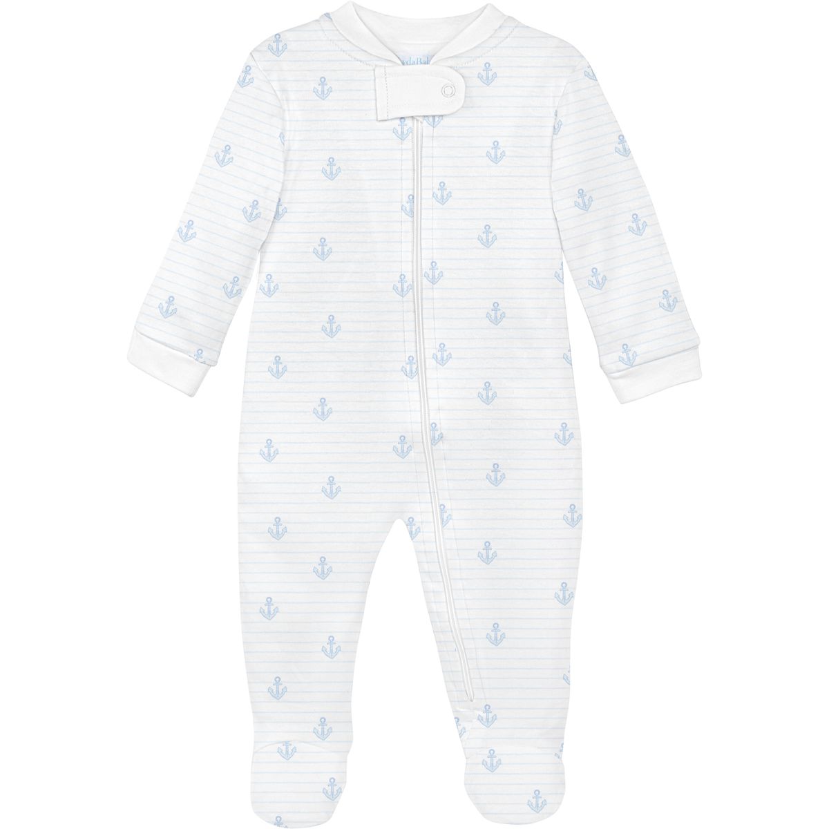 Anchors & Stripes Zipper Footie