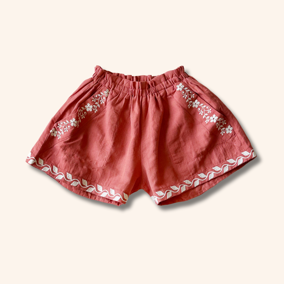 Brick Red Paperbag Shorts