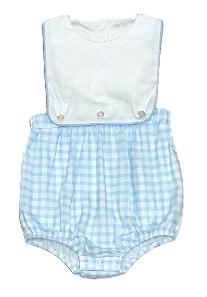 Blue Checks Boys Bubble
