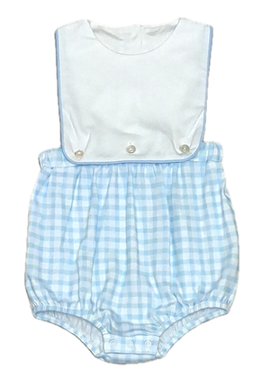 Blue Checks Boys Bubble