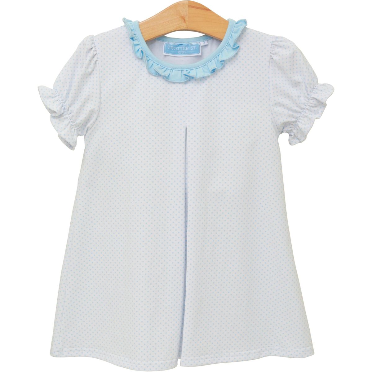 Lt Blue Bitty Dot Harriet Dress