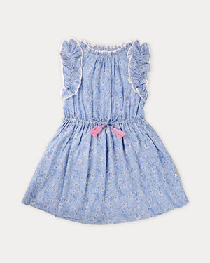 Floral Blue Print Florence Dress