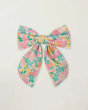 Emma Floral Mint Audrey Alligator Clip