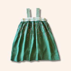 Peridot Green Linen Sienna Dress