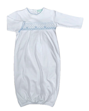 Eden Blue Smocked Gown