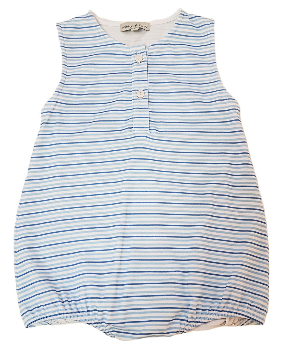 Blue Spring Boys Romper