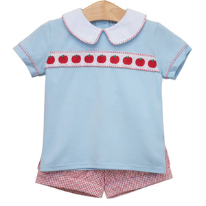 Apple Ribbon Banded Short Set