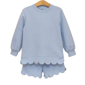 Light Blue Sophia Scalloped Set